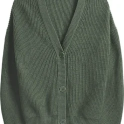 Fairtrade Cardigan Neesha Aus Bio-Baumwolle - Grün Melange