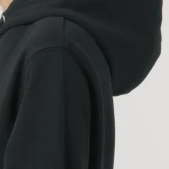 Terry Hoodie Aus Bio-Baumwolle - Black -Grundstoff Verkäufe extra grosse Kapuze U011 002 1280x1280