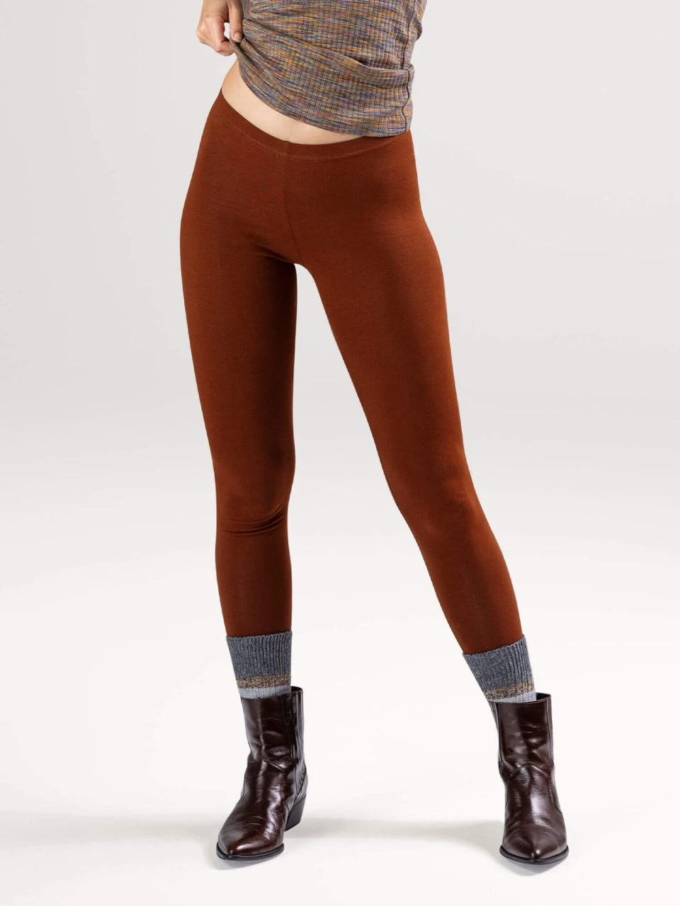 Leggings Aus Bio-Baumwolle - Cherry Mahagony 3 Leggings Aus Bio-Baumwolle - Cherry Mahagony – Bild 2