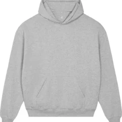 Oversized Unisex Heavy Hoodie Aus Bio-Baumwolle - Heather Grey