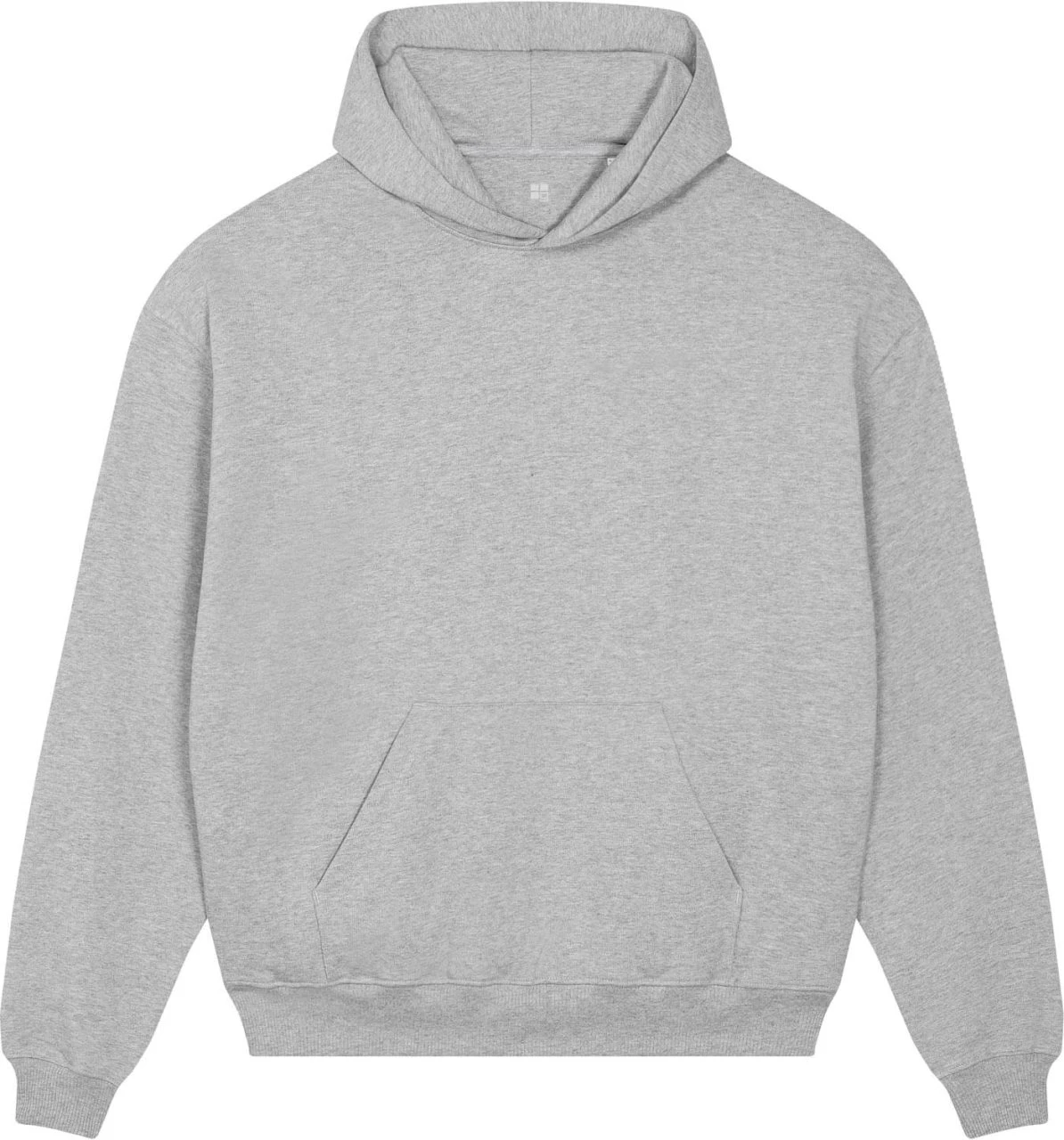 Oversized Unisex Heavy Hoodie Aus Bio-Baumwolle - Heather Grey 3 Oversized Unisex Heavy Hoodie Aus Bio-Baumwolle - Heather Grey
