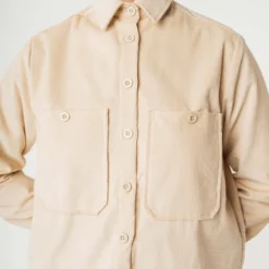 Mela Fairtrade Cord Overshirt Jiya Aus Bio-Baumwolle - Mandel -Grundstoff Verkäufe hochwertig Bio Kord vegan jiya alm 1280x1280