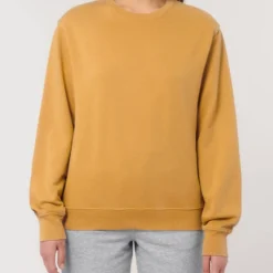 Vintage Terry Sweatshirt Aus Bio-Baumwolle - G. Dyed Gold Ochre -Grundstoff Verkäufe hochwertig nachhaltig BIO vegan U085 141 1280x1280