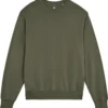 Vintage Terry Sweatshirt Aus Bio-Baumwolle - G. Dyed Khaki -Grundstoff Verkäufe hochwertiger Sweater Terry Stoff vegan U085 109 1280x1280