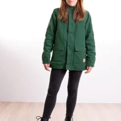 Guerilla Short Jacket - Green -Grundstoff Verkäufe impraegnierte jacke bleed biobaumwolle 2378f 1280x1280
