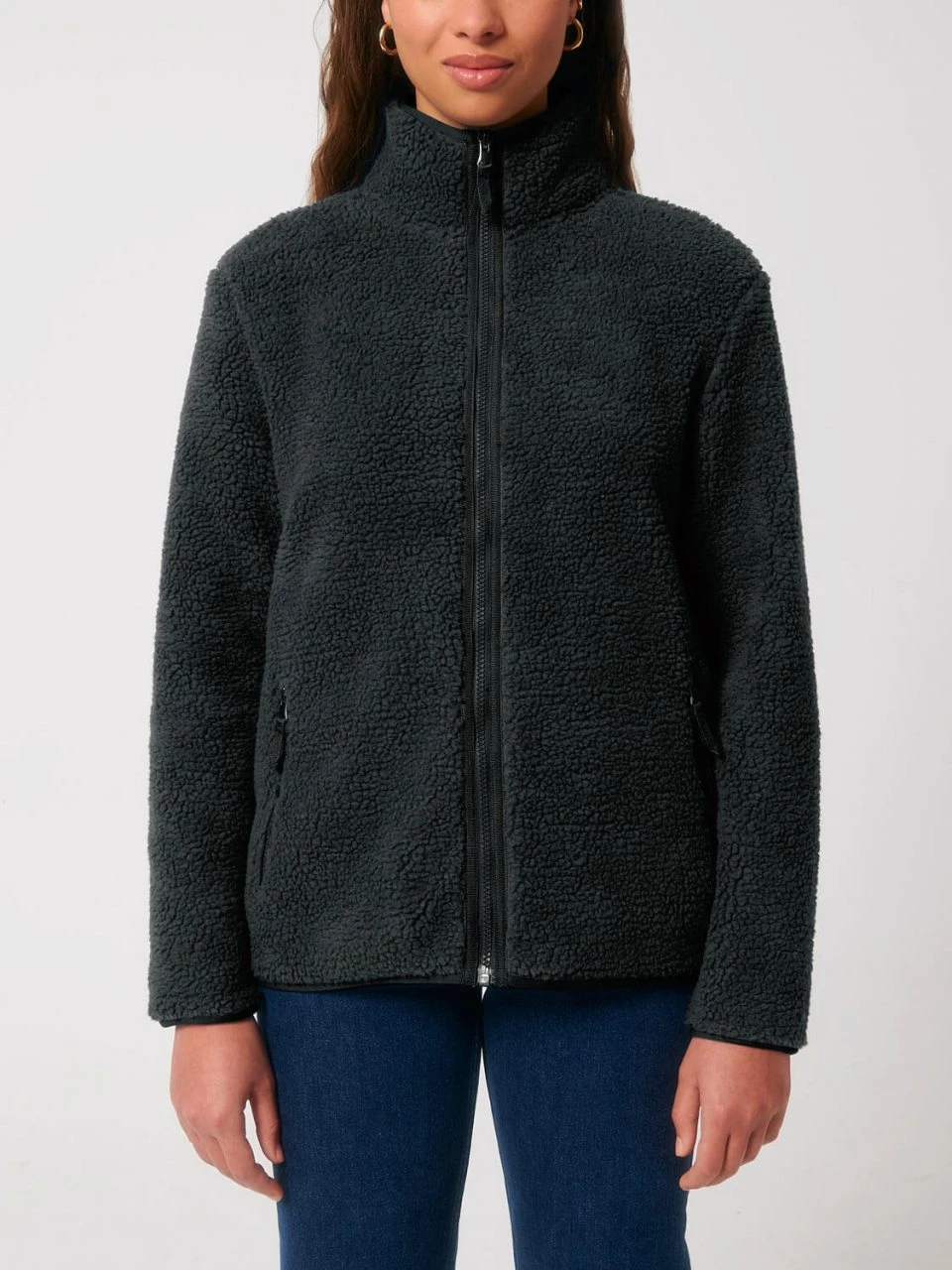 Unisex Sherpa-Jacke Aus Recyceltem Polyester - Black 5 Unisex Sherpa-Jacke Aus Recyceltem Polyester - Black – Bild 3