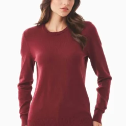 Strickpullover Aus Bio-Baumwolle - Syrah Red