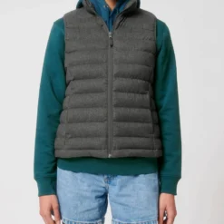 Steppweste Aus Recyceltem Polyester - Deep Metal Heather Grey -Grundstoff Verkäufe nachhaltige Damen Steppweste W899 094 1280x1280