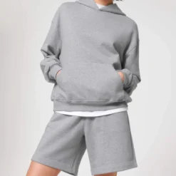 Oversized Unisex Heavy Hoodie Aus Bio-Baumwolle - Heather Grey 20 Oversized Unisex Heavy Hoodie Aus Bio-Baumwolle - Heather Grey -Grundstoff Verkäufe nachhaltige basic fashion hoodie ohne kordel U797 250 1280x1280