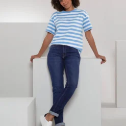 5-Pocket-Jeans Aus Bio-Baumwolle - Dark Blue Denim -Grundstoff Verkäufe nachhaltige damen jeans bio vegan 63563 670 1280x1280