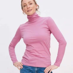Rollkragen-Longsleeve Aus Bio-Baumwolle - Dusty Rose 7 Rollkragen-Longsleeve Aus Bio-Baumwolle - Dusty Rose -Grundstoff Verkäufe nachhaltige damen mode living crafts 63903 529 1280x1280