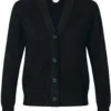 Mela Fairtrade V-Neck Cardigan Surina Aus Bio-Baumwolle - Schwarz -Grundstoff Verkäufe nachhaltige strickjacke vegan bio 152 304 bla 1280x1280