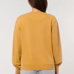 Vintage Terry Sweatshirt Aus Bio-Baumwolle - G. Dyed Gold Ochre -Grundstoff Verkäufe nachhaltiges Sweatshirt ochre vegan U085 141 1280x1280