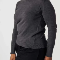 Fairtrade Feinstrick-Pullover Sada Aus Bio-Baumwolle - Anthrazit Melange