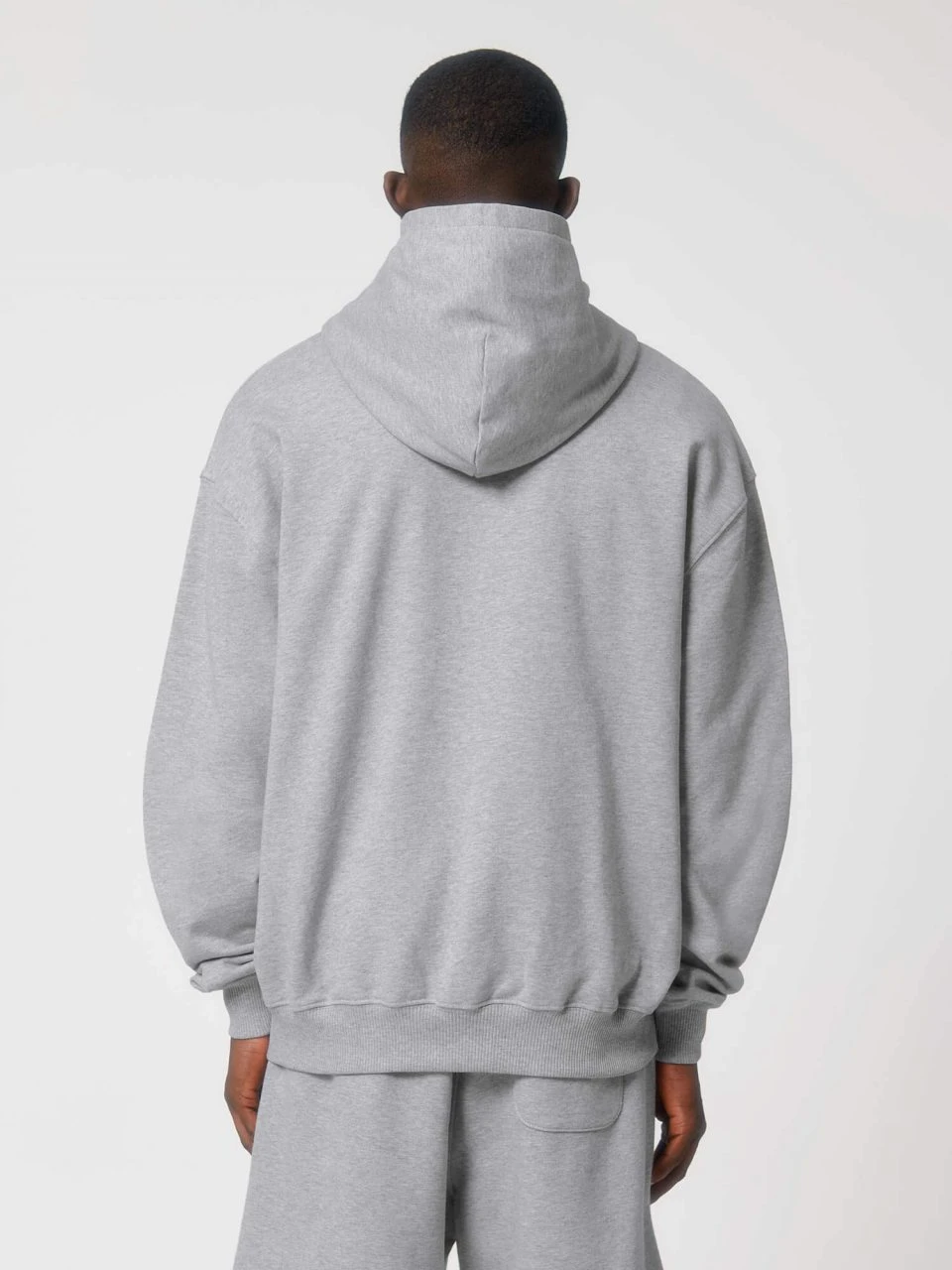 Oversized Unisex Heavy Hoodie Aus Bio-Baumwolle - Heather Grey 8 Oversized Unisex Heavy Hoodie Aus Bio-Baumwolle - Heather Grey – Bild 6