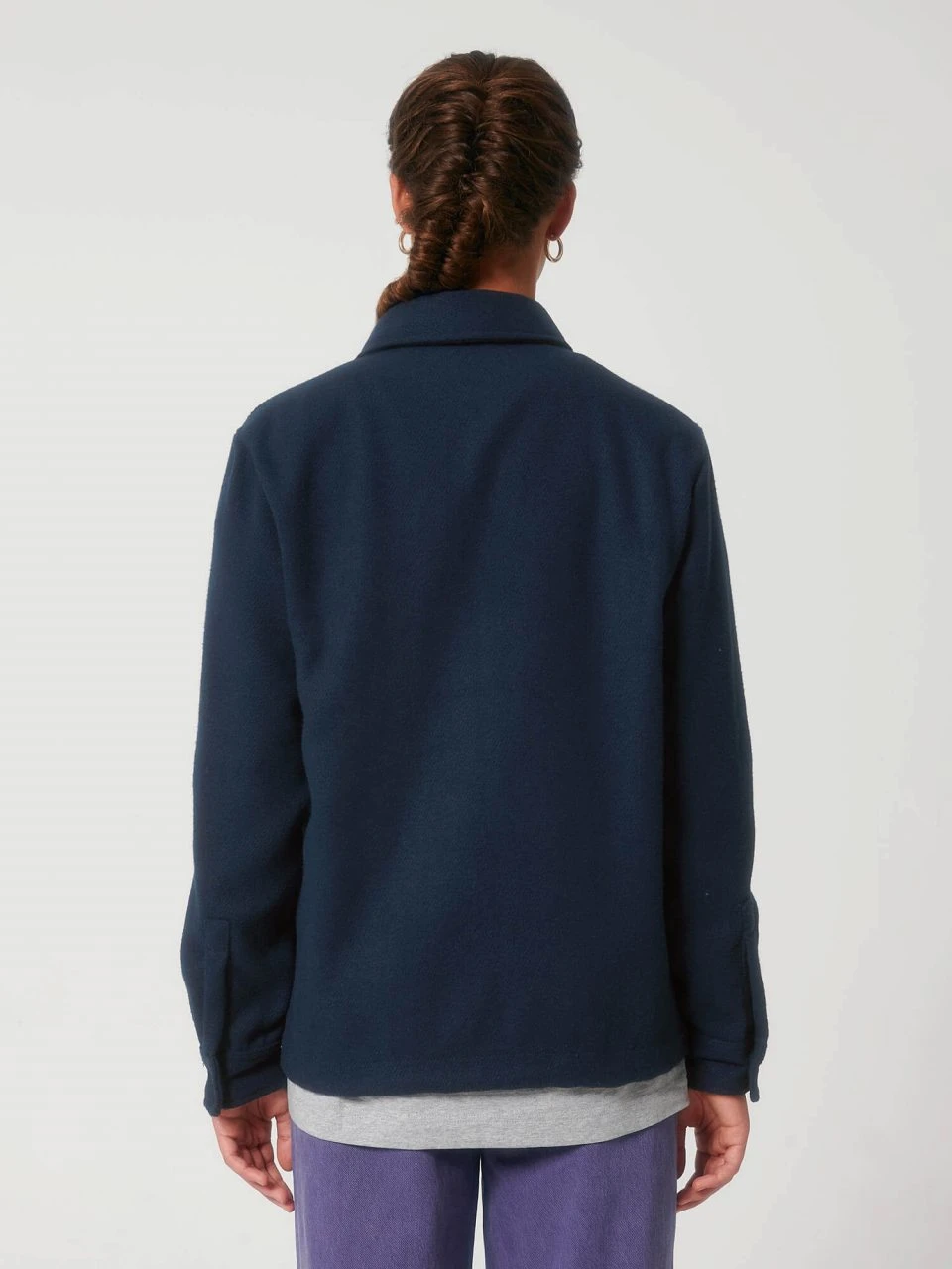 Unisex Twill Overshirt Aus Recyceltem Polyester - French Navy 7 Unisex Twill Overshirt Aus Recyceltem Polyester - French Navy – Bild 5