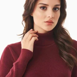 Strickpullover Mit Rollkragen Aus Bio-Baumwolle - Syrah Red -Grundstoff Verkäufe rollkragen strickpulli bio gots organication casual 040 syrahred 1280x1280