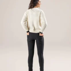 Strickjacke Aus Bio-Baumwolle Und Bio-Wolle - Cream -Grundstoff Verkäufe rueckansicht loose fit cardigan pirala living crafts 62828 265 1280x1280