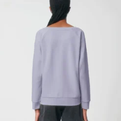 Sweatshirt Aus Bio-Baumwolle - Lavender 10 Sweatshirt Aus Bio-Baumwolle - Lavender -Grundstoff Verkäufe rueckansicht pullover relaxed fit frau W125 063 1280x1280