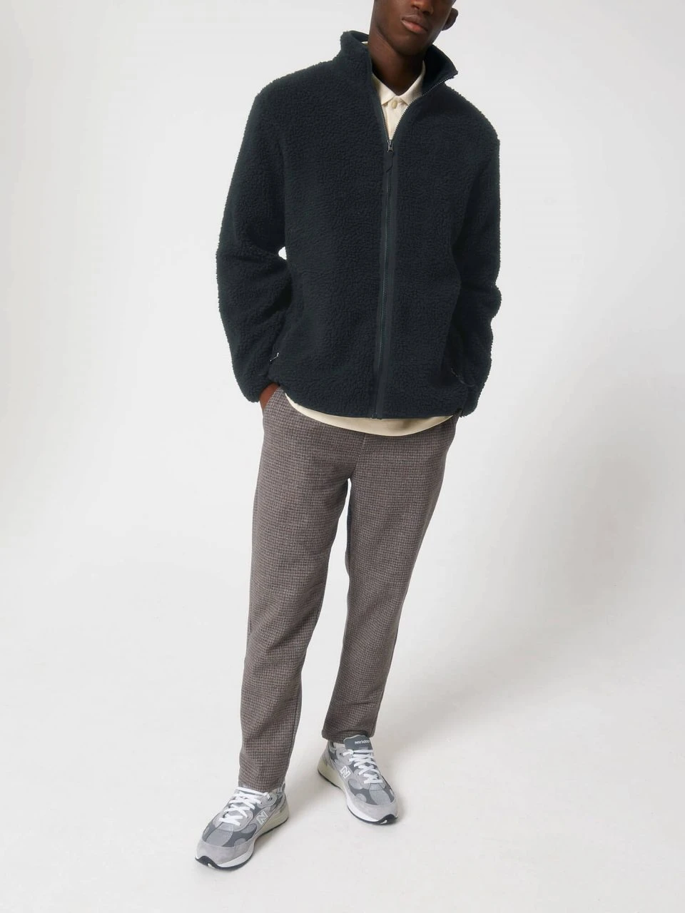 Unisex Sherpa-Jacke Aus Recyceltem Polyester - Black 12 Unisex Sherpa-Jacke Aus Recyceltem Polyester - Black – Bild 10