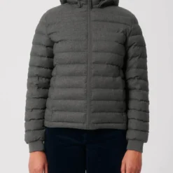 Steppjacke Aus Recyceltem Polyester - Deep Metal Heather Grey -Grundstoff Verkäufe stylische Uebergangsjacke Damen vegan W897 094 1280x1280