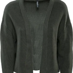 Strickjacke Aus Bio-Baumwolle - Dark Khaki