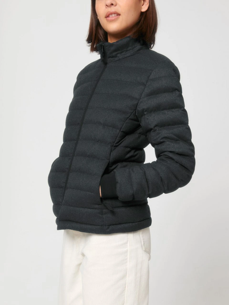 Steppjacke Aus Recyceltem Polyester - Dark Heather Grey 7 Steppjacke Aus Recyceltem Polyester - Dark Heather Grey – Bild 5