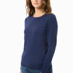 Strickpullover Aus Bio-Baumwolle - Navy -Grundstoff Verkäufe w casual 041 navy fair trade Mode von Organication zertifizierte Bio Baumwolle Strickpullover mit Rippbuendchen vegan 1280x1280