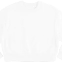 Organic Crop Sweatshirt - White